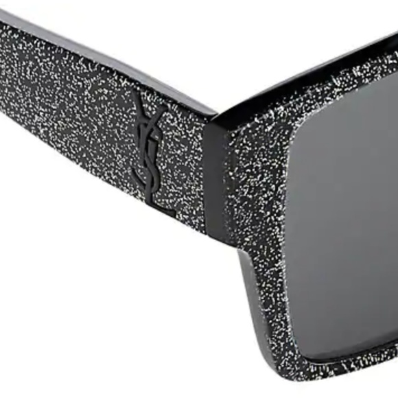 SAINT LAURENT Oversized Square Glitter Sunglasses main image 4